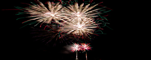 Fuegos artificiales en una boda